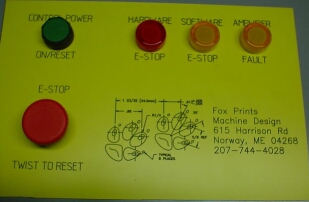 Simple local power & status panel for PC based servo system